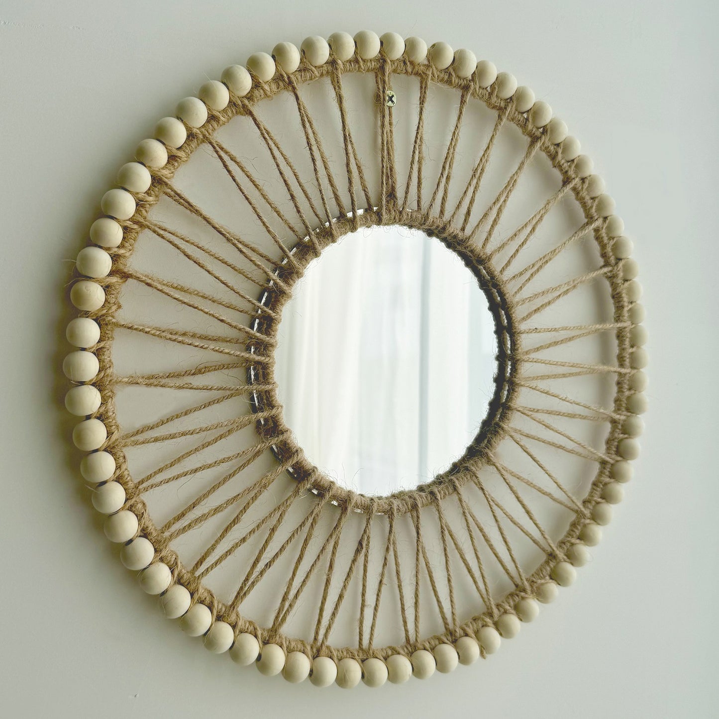 Hand-woven Nordic decorative hanging mirror